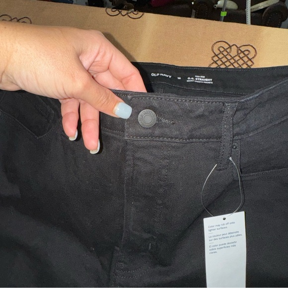 Old Navy NWT! Black Jack High-Waisted Secret-Smooth Pockets O.G. Straight Jeans - Picture 8 of 16
